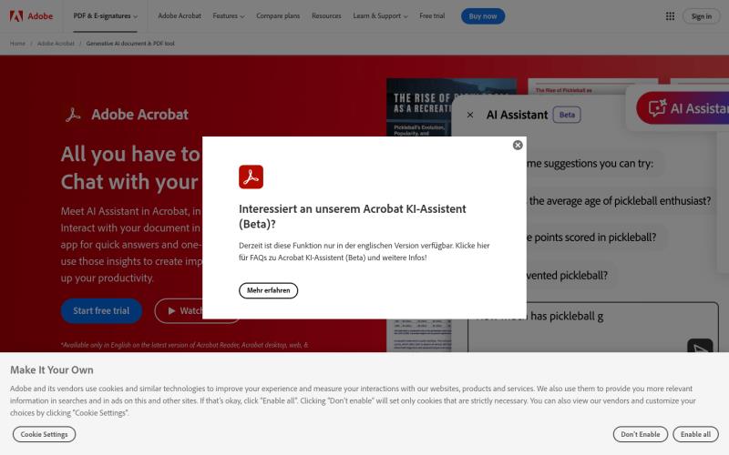 Adobe Acrobat AI Assistant