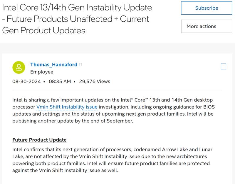 Intel Arrow Lake CPU：Z890主板默认设置避免处理器降解问题