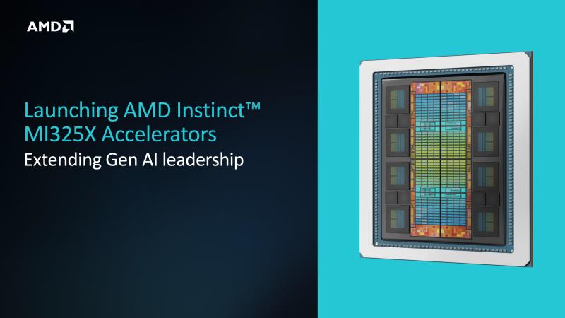 AMD Instinct MI325X 是首款配备 256 GB HBM3e 内存、明年配备 288 GB MI355X“CDNA 4”的 AI GPU，性能提升 8 倍