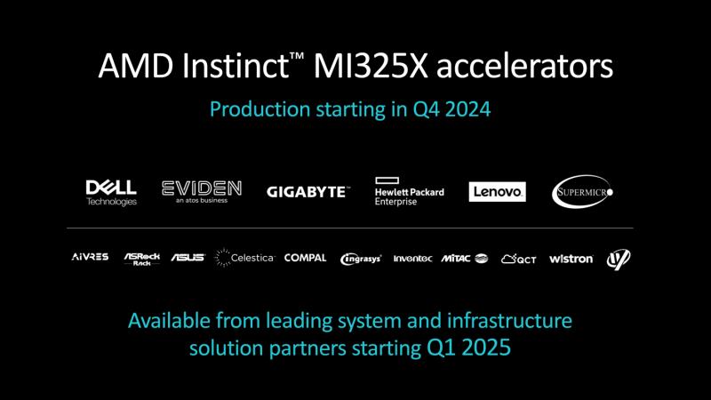 AMD Instinct MI325X 是首款配备 256 GB HBM3e 内存、明年配备 288 GB MI355X“CDNA 4”的 AI GPU，性能提升 8 倍