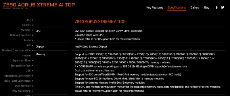 华擎 Z890 Taichi OCF 上市，支持 DDR5 10,133 MT/s 速度，是迄今为止所有 Z890 主板中最高的内存等级