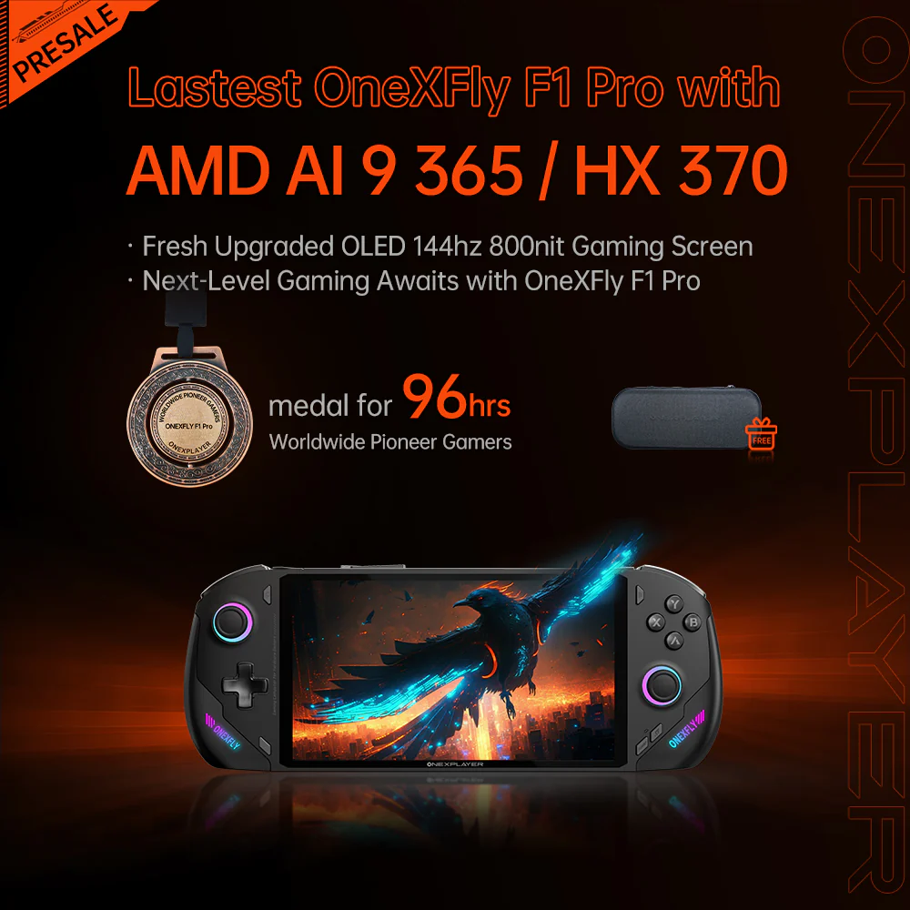 世界首款“AMD Strix Point”手持设备 ONEXFLY F1 PRO，起价 1099 美元，最高 1899 美元